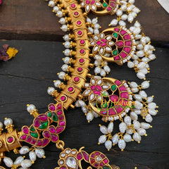 Precious Jadau Kundan Guttapusalu Neckpiece-Mid Length Neckpiece -J1027