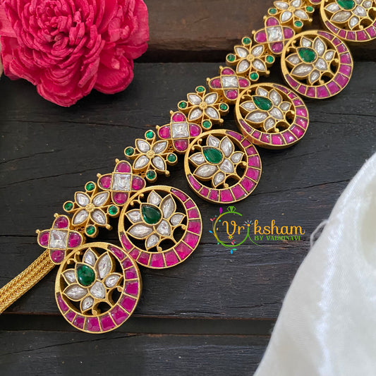 Chakra Jadau Kundan High Neck Choker -J1046