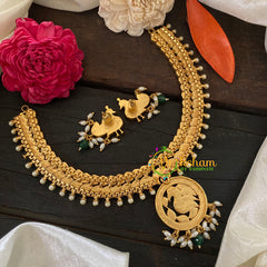 Royal Jadau Kundan Lakshmi Coin Neckpiece-J1044