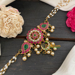 Jadau Kundan Pearl High Neck Choker -J1054