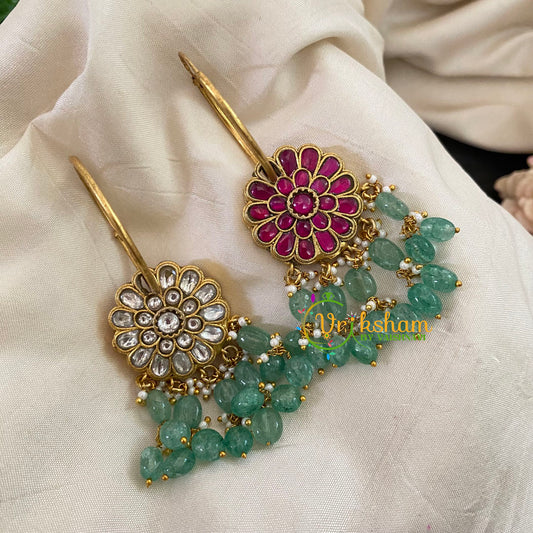 Precious Jadau Kundan Danglers -White or Red -J1035