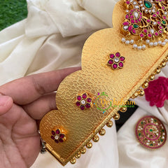 Precious Jadau Kundan Interchangeable Pendant Hipbelt -Unique Bridal Hipbelt - 2 in 1 Hipbelt-J1033