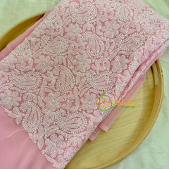 Light Pink Chikankari Suit Material Set-VS1680