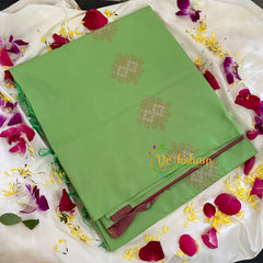 Pista Green Soft Silk Saree-VS302