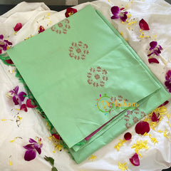 Pastel Green Soft Silk Saree-VS313