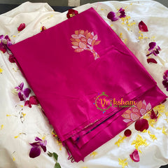 Pink with Purple Soft Silk Saree-VS314
