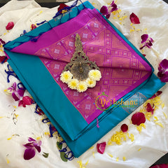 Ramar Blue Soft Silk Saree-VS316