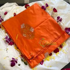 Orange Soft Silk Saree-VS317