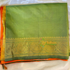 Parrot Green Chinnalampattu Saree-VS569