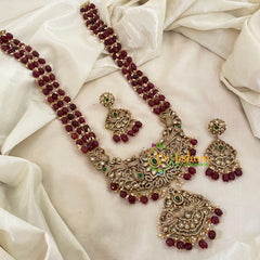 Maroon 3 Layered Victorian Diamond Neckpiece -VV707