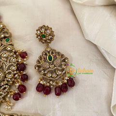 Maroon 3 Layered Victorian Diamond Neckpiece -VV707