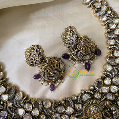 Purple Victorian Diamond Short Neckpiece -VV730