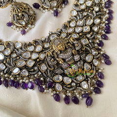 Purple Victorian Diamond Short Neckpiece -VV730