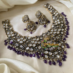 Purple Victorian Diamond Short Neckpiece -VV730