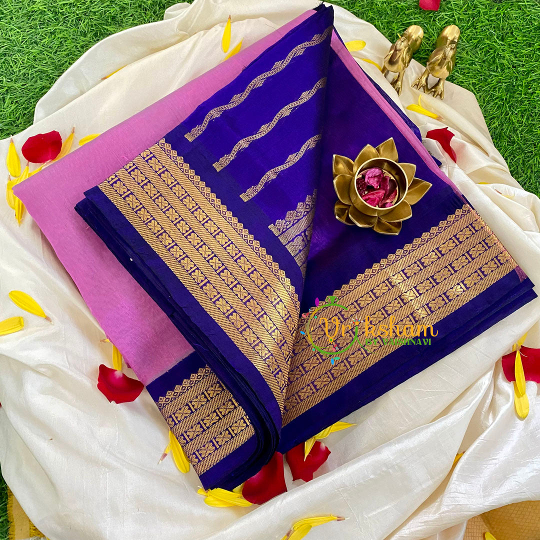  Lilac Korvai Handloom Silk Cotton Saree-VS336