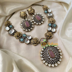 Pastel Designer Victorian Diamond Short Neckpiece -VV751