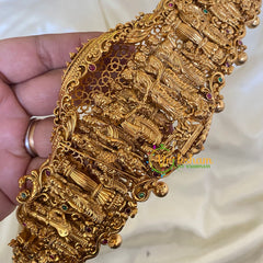 Gold Look Alike Sita Rama Kalyanam Temple Hipbelt -G6732
