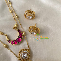 Precious Jadau Kundan Layered Pendant Malai -J1066