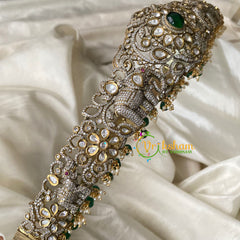 Premium Victorian Diamond Bridal Hipbelt -Green-VV671