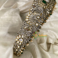 Premium Victorian Diamond Bridal Hipbelt -Green-VV668