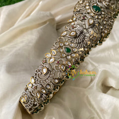 Premium Victorian Diamond Bridal Hipbelt -Green-VV664