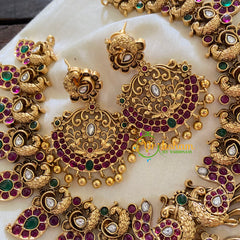 Gold Look Alike Maanga Short Neckpiece-Gold Bead-G8020