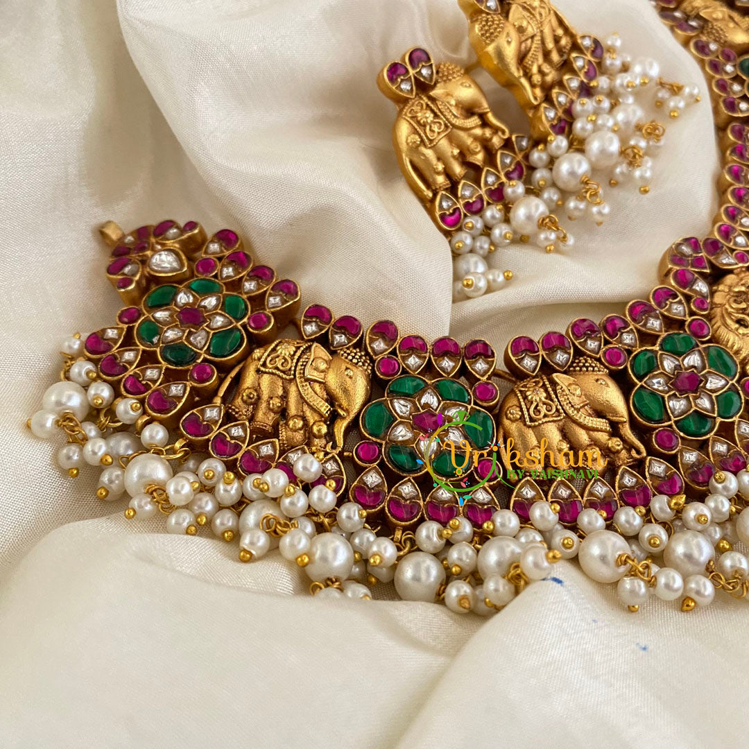 Lakshmi Jadau Kundan High Neck Choker-J713