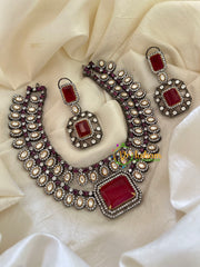 Red Victorian Diamond Short Neckpeice -VV072