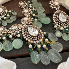 Green Victorian Diamond Short Neckpeice -VV100