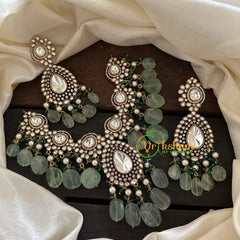 Green Victorian Diamond Short Neckpeice -VV100