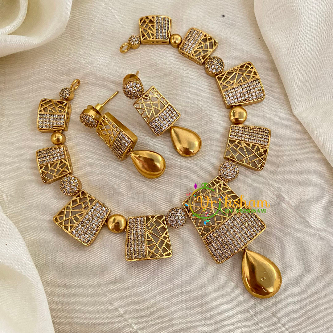 Fancy AD Stone Designer Neckpiece -G9041