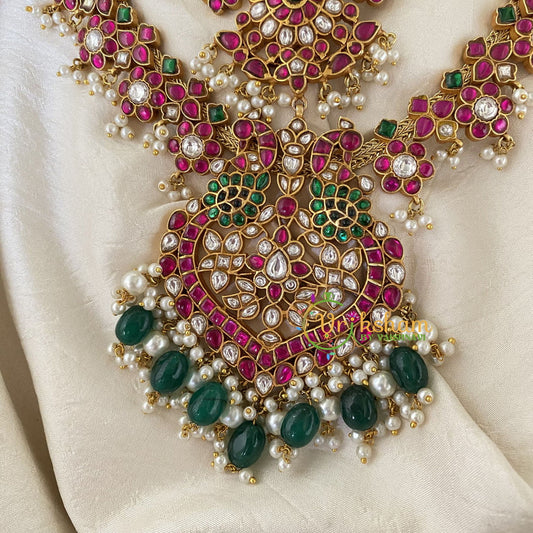 Precious Jadau Kundan Bridal Neckpeice - 2 Layered -J771