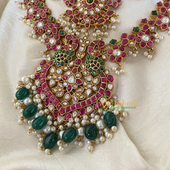 Precious Jadau Kundan Bridal Neckpeice - 2 Layered -J771