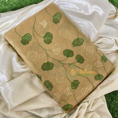 Gold Tissue Kora Organza Saree -Green-VS656