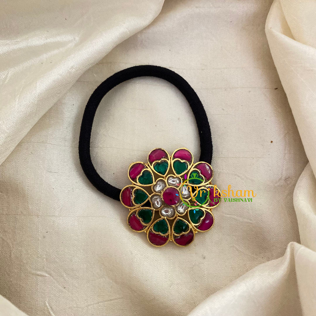 Precious Jadau Kundan Pendant Rubber Band -H502