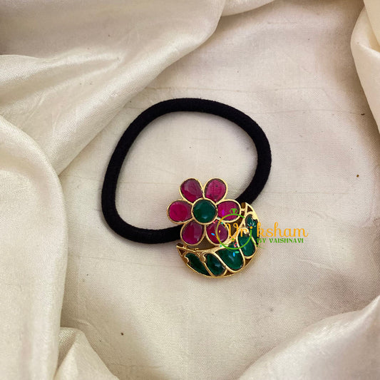 Precious Jadau Kundan Pendant Rubber Band -H504