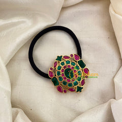 Precious Jadau Kundan Pendant Rubber Band -Turtle-H506