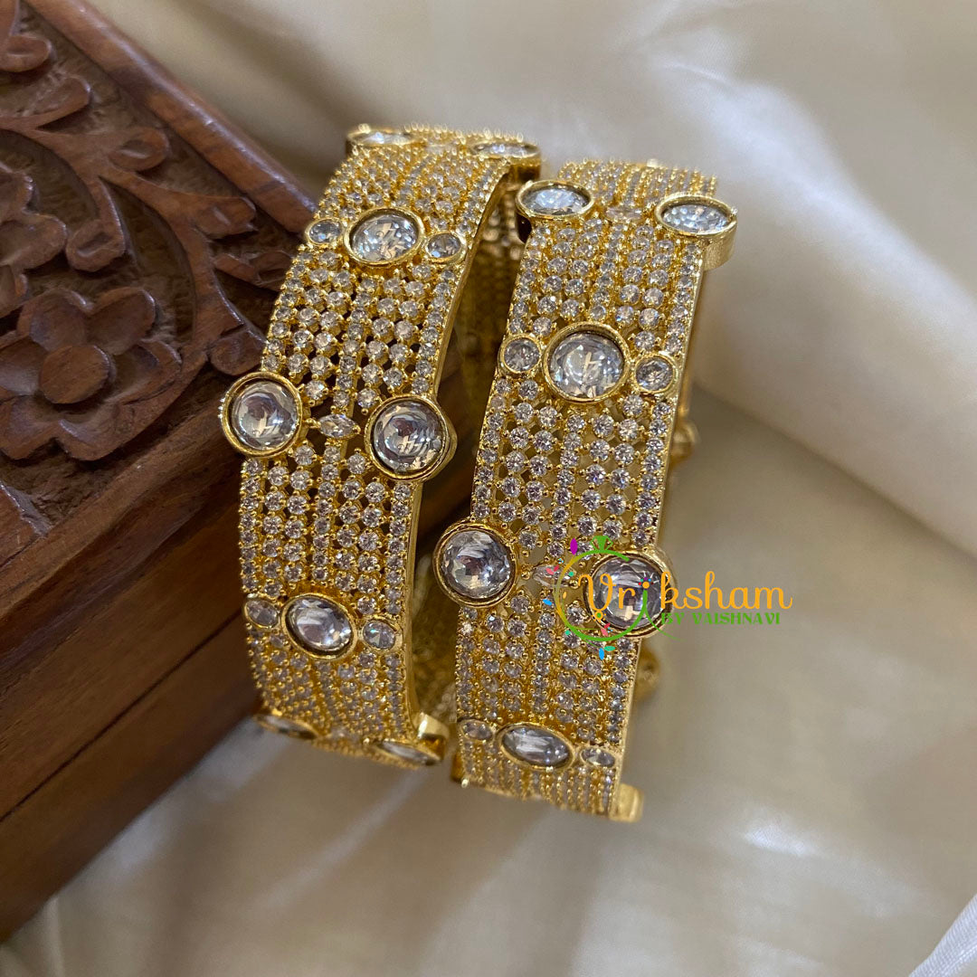 White Stone Festive Bridal Bangles -G9824