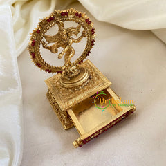 Gold Look Alike Temple Kumkum Box -Natraj -G9785