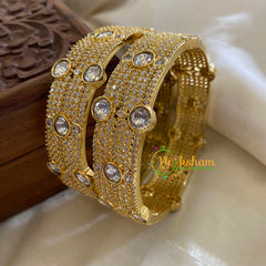 White Stone Festive Bridal Bangles -G9824