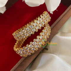 Premium AD Stone Bangles White -G8001