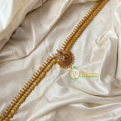 Gold Look Alike Thin Hip Chain with Pendant  -G9084