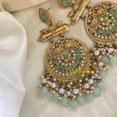 Pastel Green Meenakari Danglers -G8189