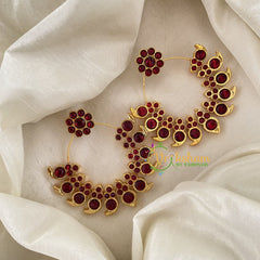 Traditional Kemp Maanga Earrings -Red-G6844