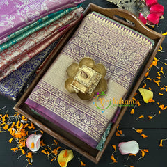 Pista Green Silk with Majanta Border Saree-Kanchi Silk Saree -VS017