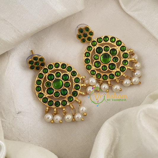 Traditional Kemp Earrings- Green-G6849