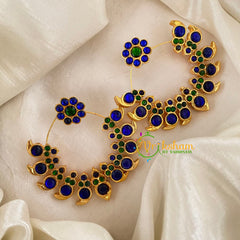 Traditional Kemp Maanga Earrings -Blue Green-G6845