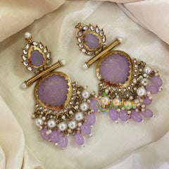 Lavender Meenakari Danglers -G8181