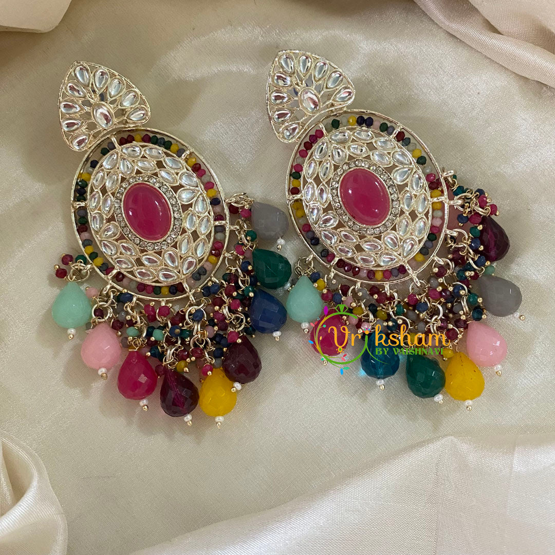 Multicolor Designer Kundan Danglers -G8220