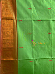 Parrot Green Chinnalampattu Saree-VS563